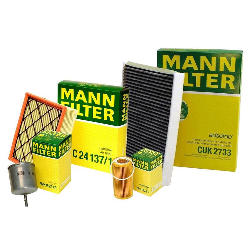 Volvo Air / Cabin Air / Fuel / Engine Oil Filter Kit 31390880 - MANN-FILTER 3725263KIT